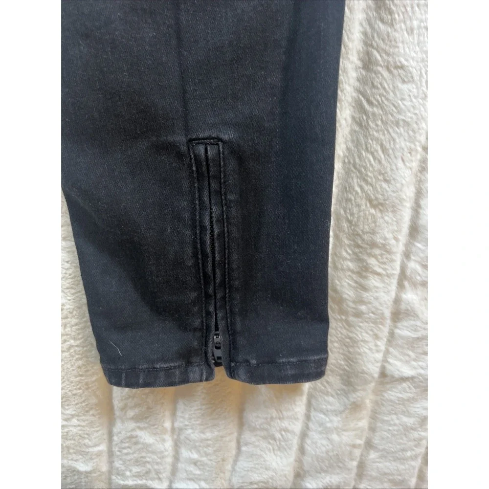American Eagle Outfitters Hi Rise Jegging Distressed Black Jeans 14 Luxe Stretch